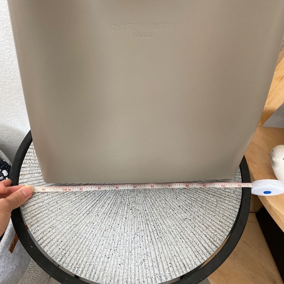 Gray/Taupe Christian Laurier Paris Amy Leather Tote Bag - Picture 7 of 10